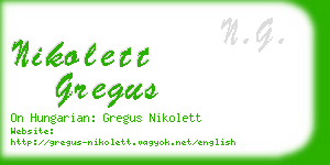 nikolett gregus business card